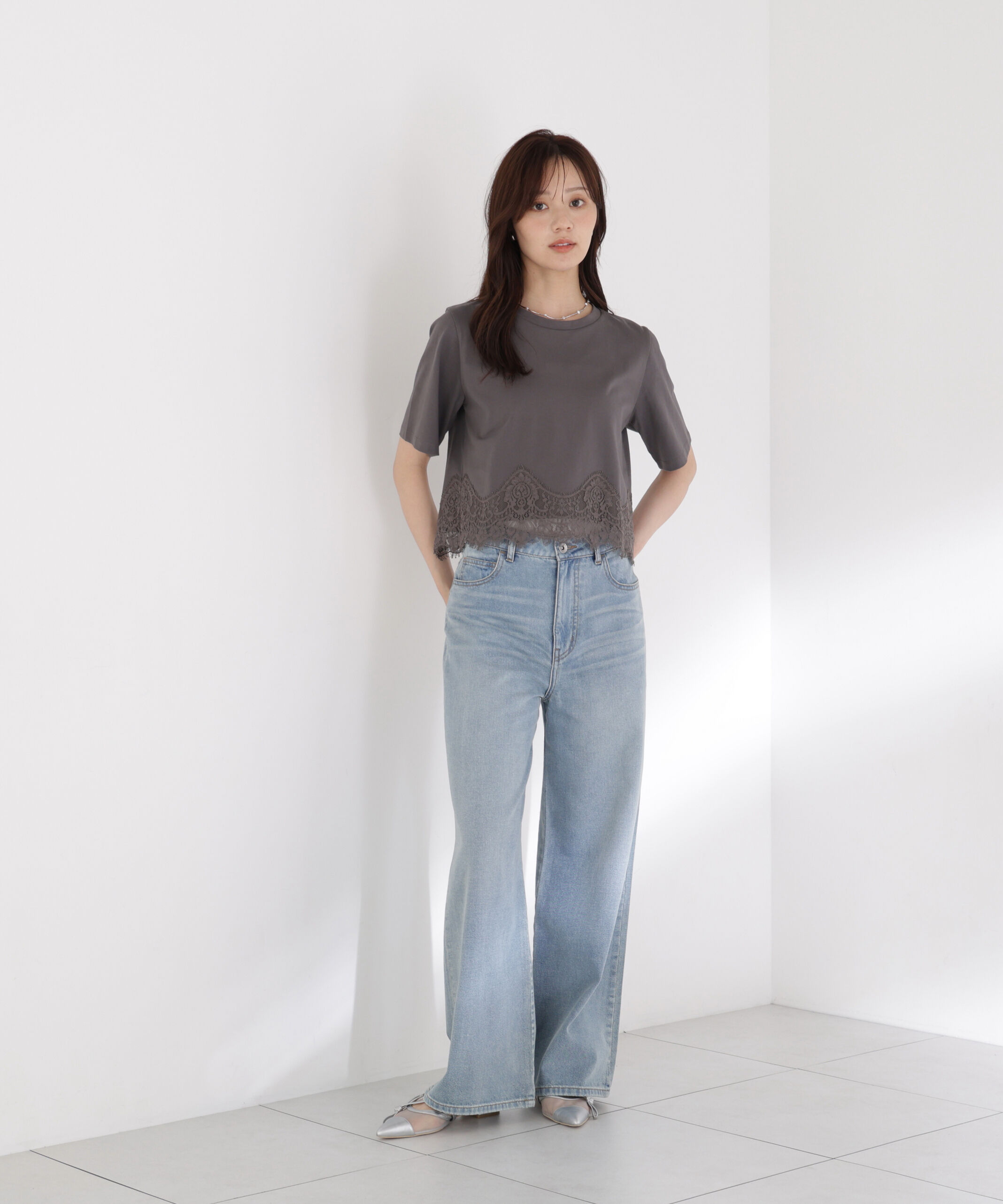 PROPORTION BODY DRESSING「レーストリムカットソー」|Tシャツ・カットソー|
