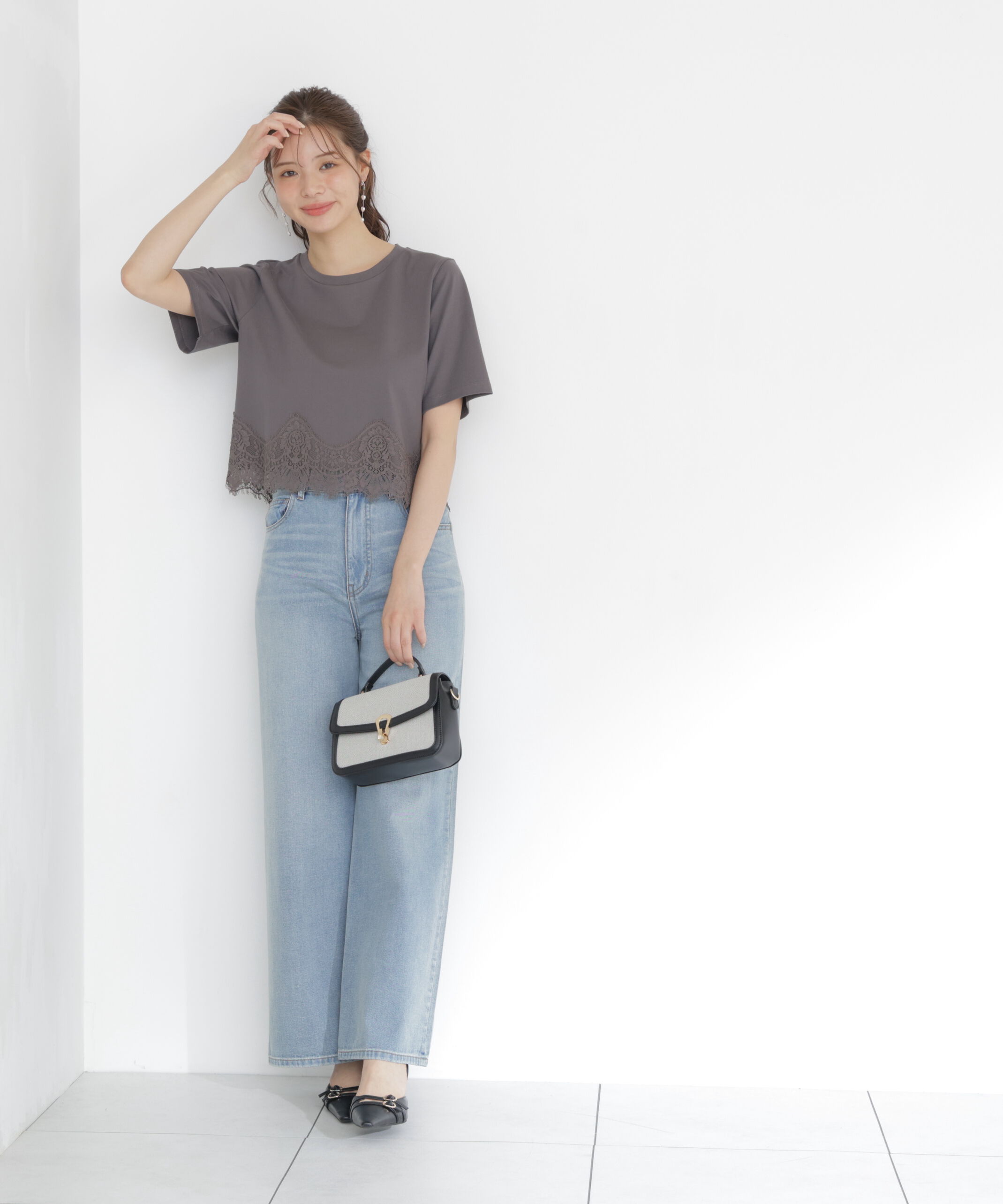 PROPORTION BODY DRESSING「レーストリムカットソー」|Tシャツ・カットソー|