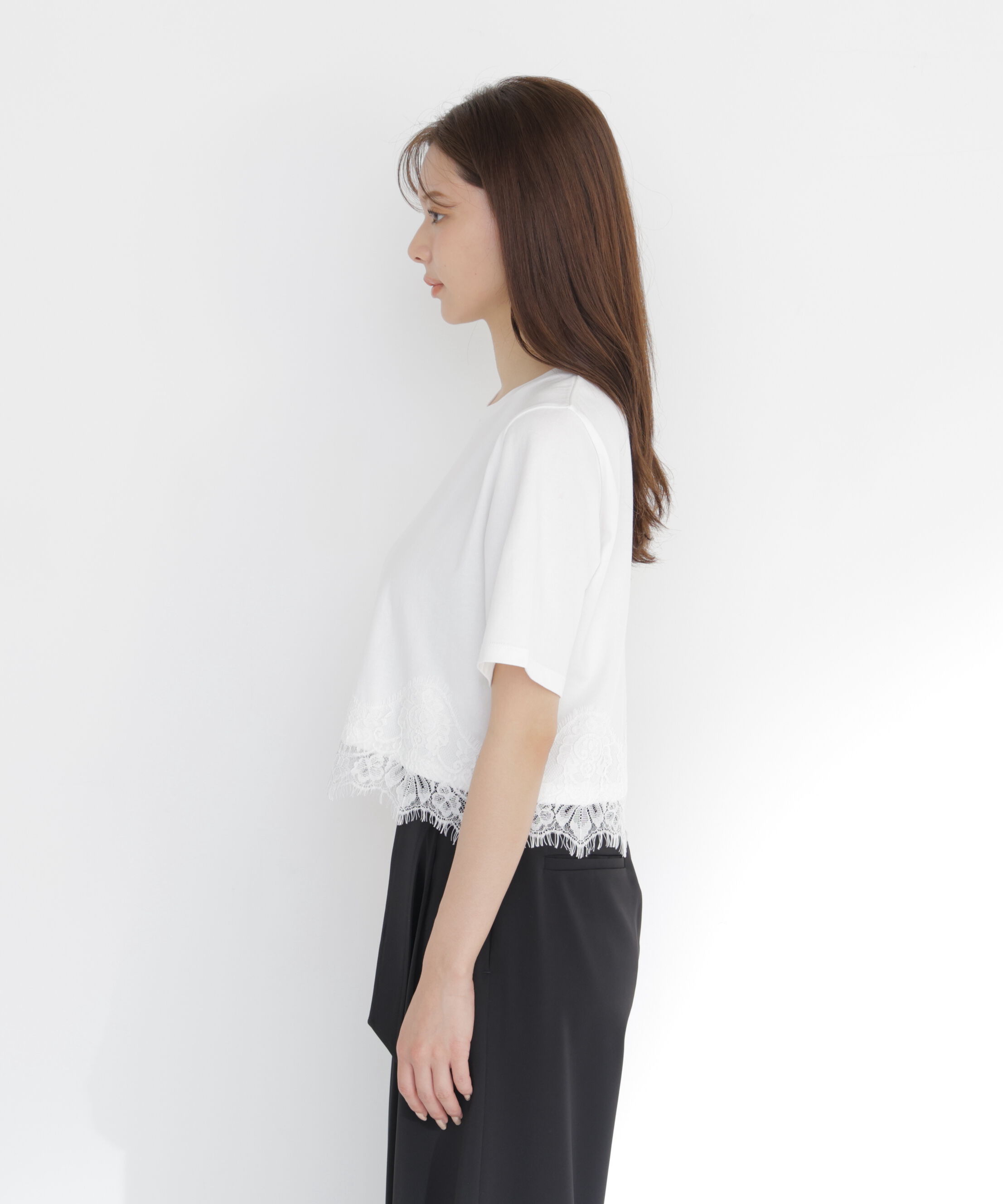 PROPORTION BODY DRESSING「レーストリムカットソー」|Tシャツ・カットソー|
