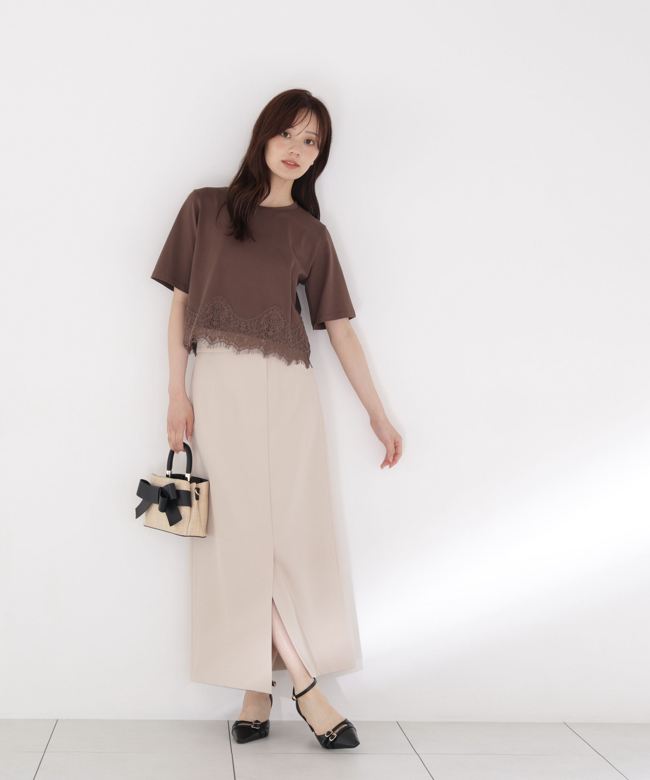 PROPORTION BODY DRESSING「レーストリムカットソー」|Tシャツ・カットソー|
