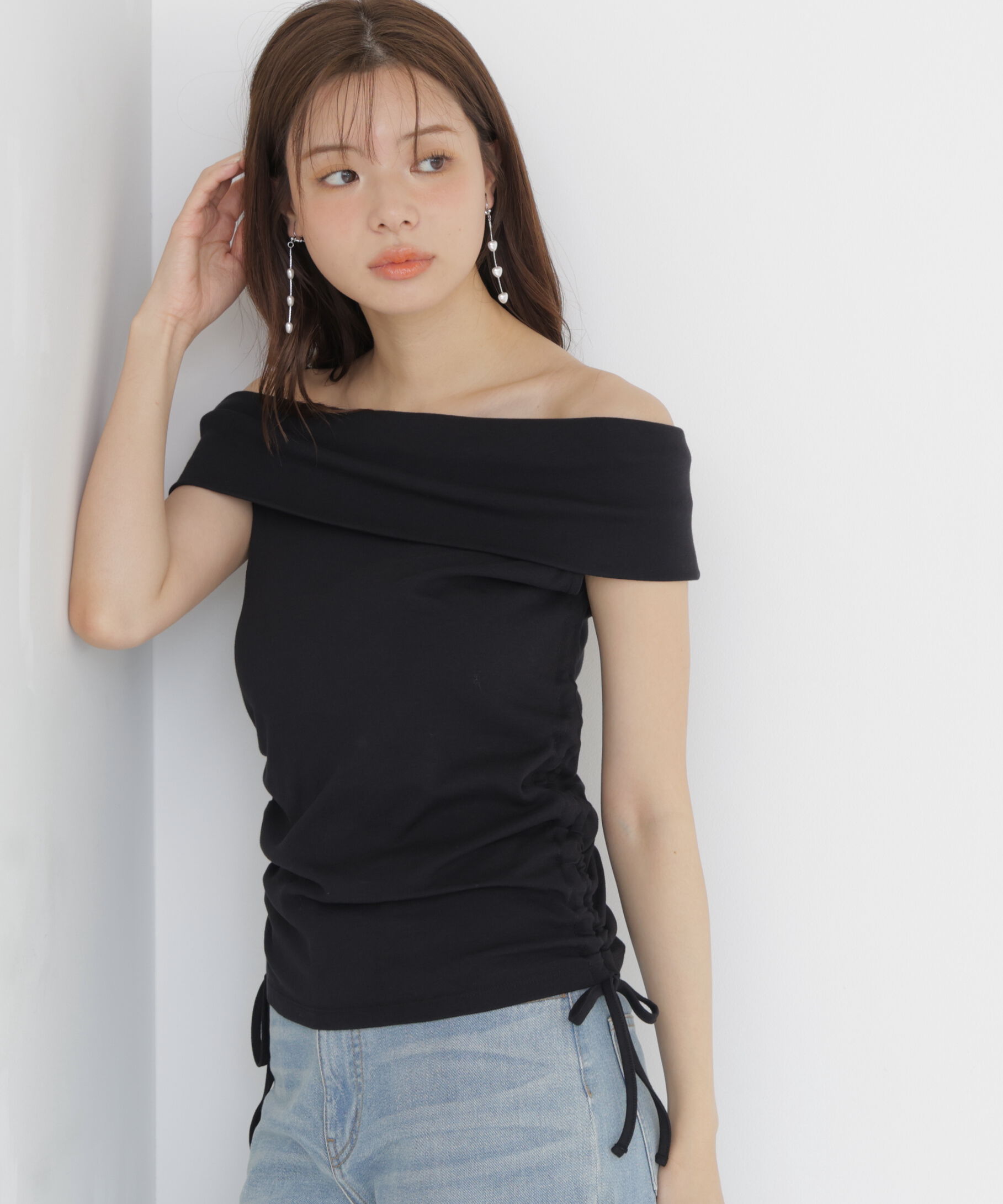 PROPORTION BODY DRESSING「＜a/mie＞ドロストオフショルカットソー」|Tシャツ・カットソー|