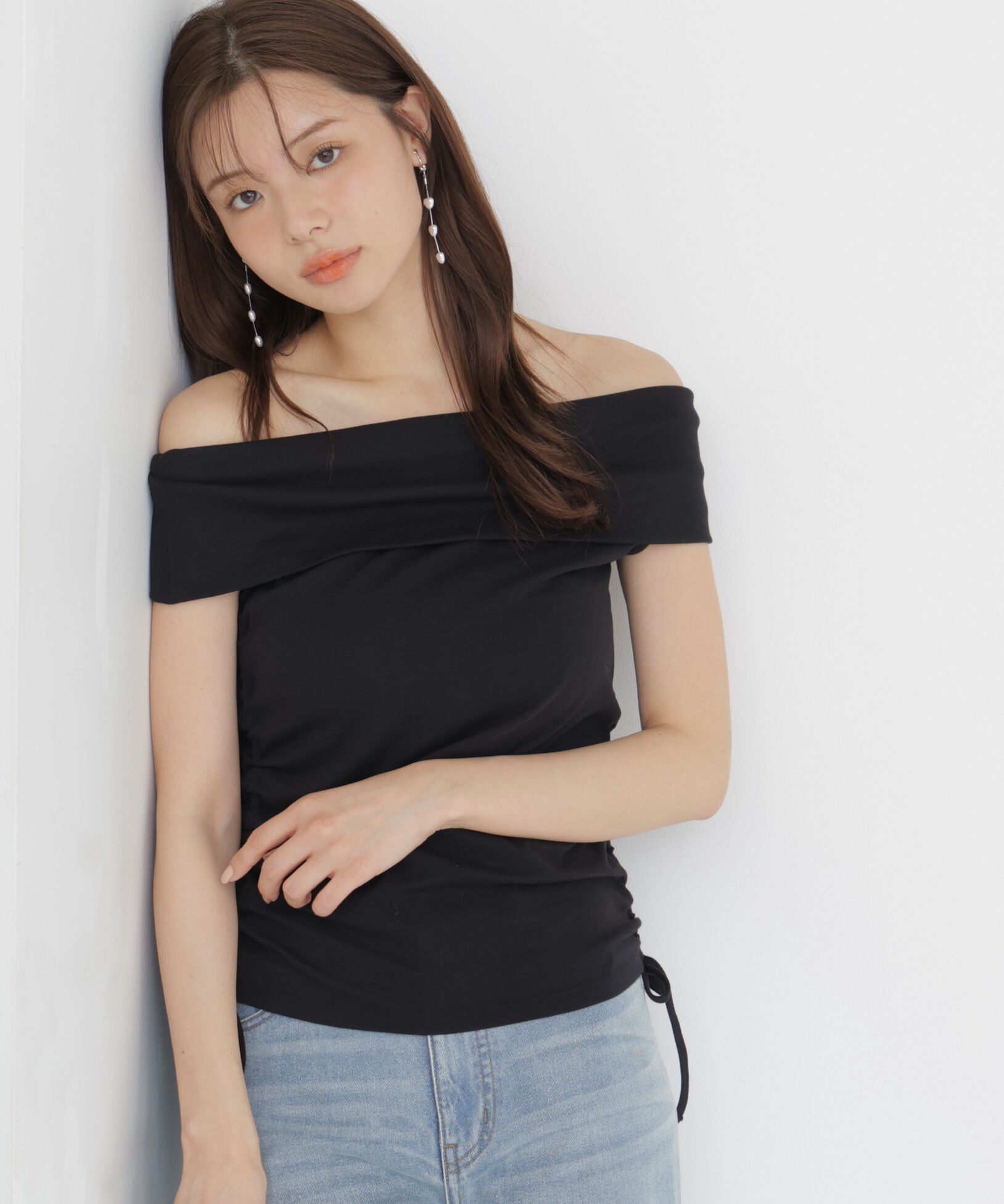 PROPORTION BODY DRESSING「＜a/mie＞ドロストオフショルカットソー」|Tシャツ・カットソー|