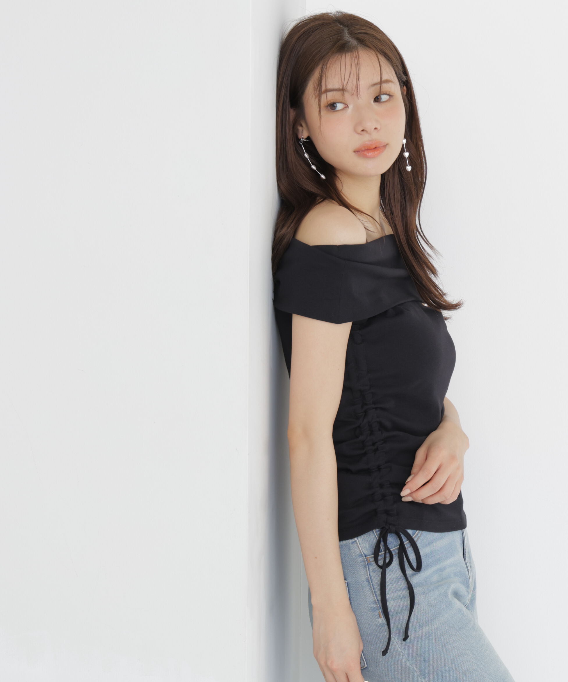 PROPORTION BODY DRESSING「＜a/mie＞ドロストオフショルカットソー」|Tシャツ・カットソー|