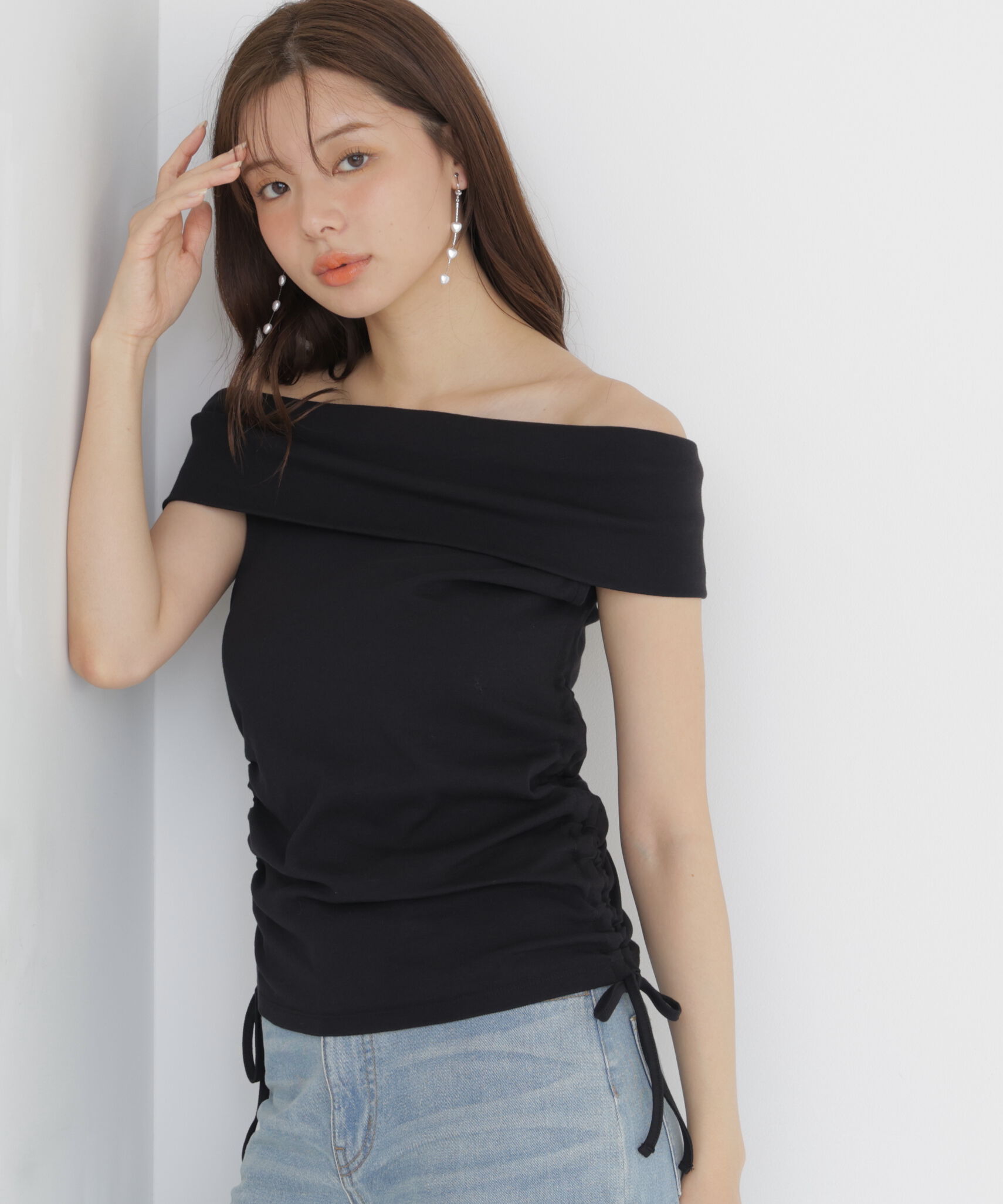 PROPORTION BODY DRESSING「＜a/mie＞ドロストオフショルカットソー」|Tシャツ・カットソー|