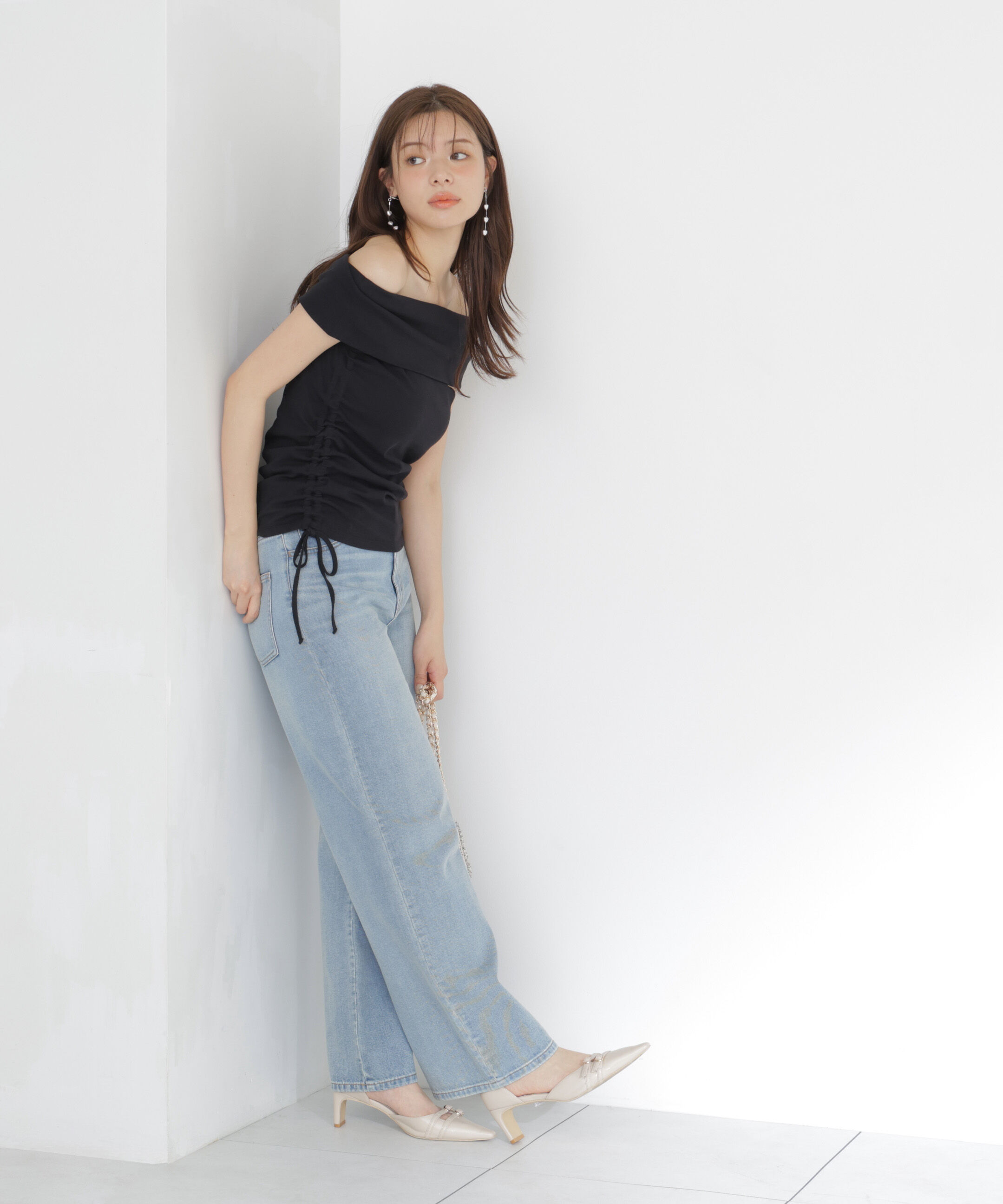 PROPORTION BODY DRESSING「＜a/mie＞ドロストオフショルカットソー」|Tシャツ・カットソー|