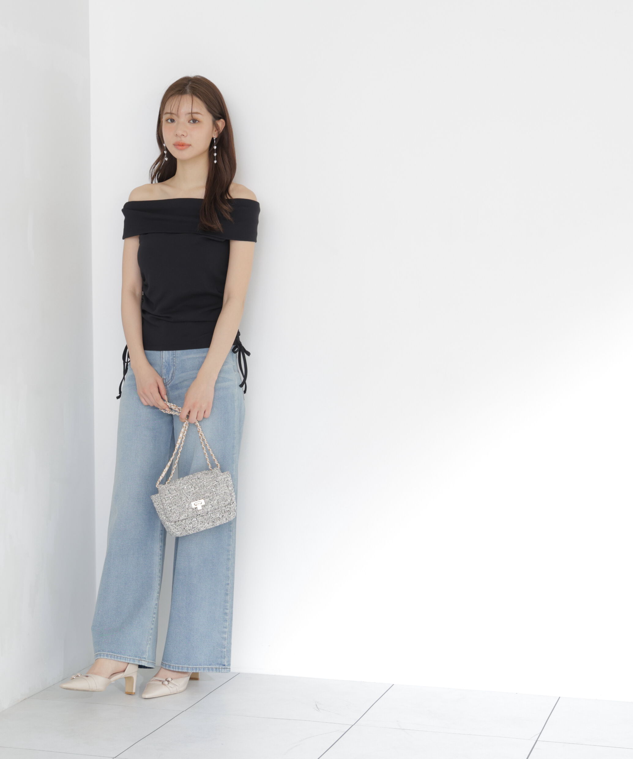 PROPORTION BODY DRESSING「＜a/mie＞ドロストオフショルカットソー」|Tシャツ・カットソー|