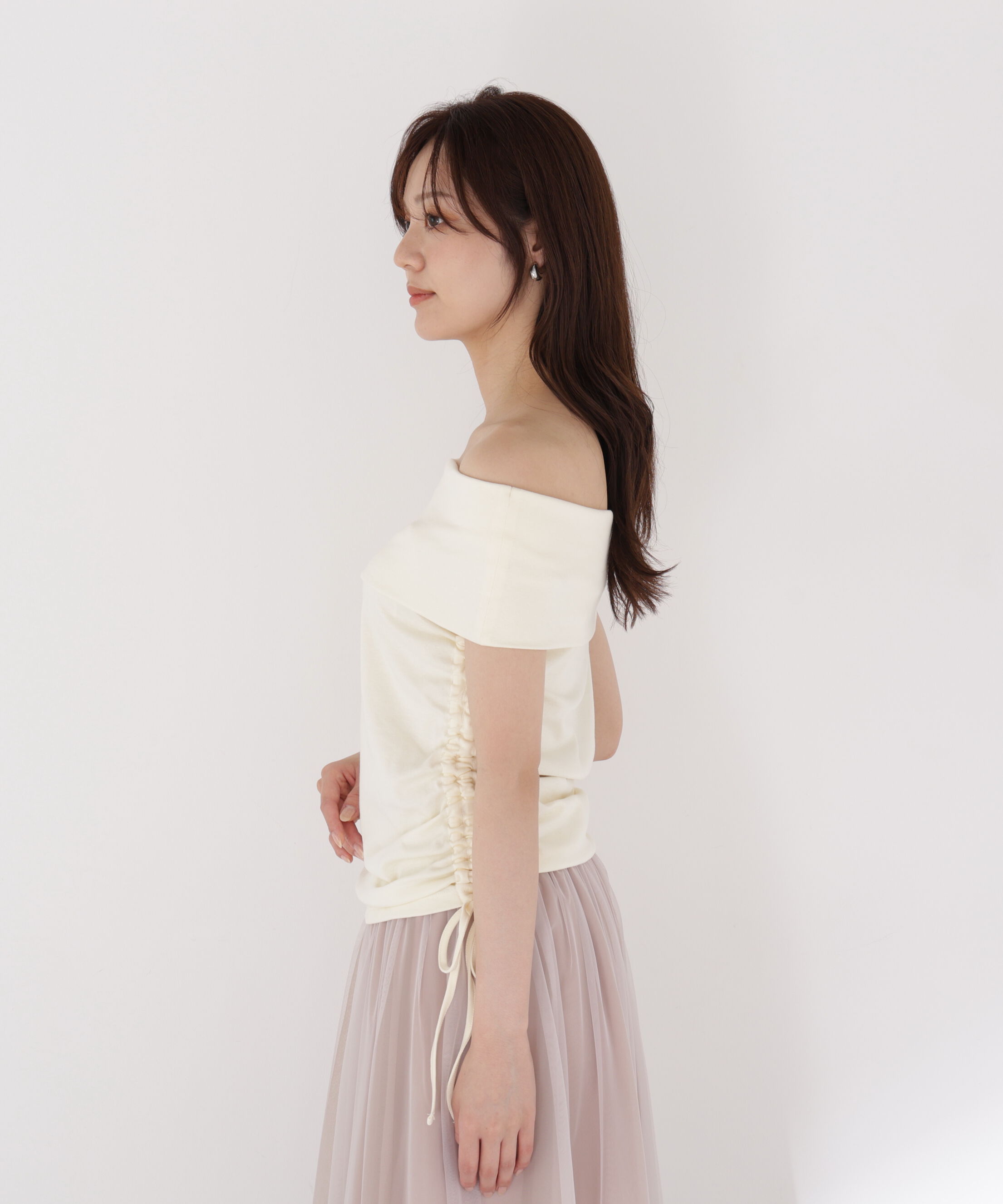 PROPORTION BODY DRESSING「＜a/mie＞ドロストオフショルカットソー」|Tシャツ・カットソー|