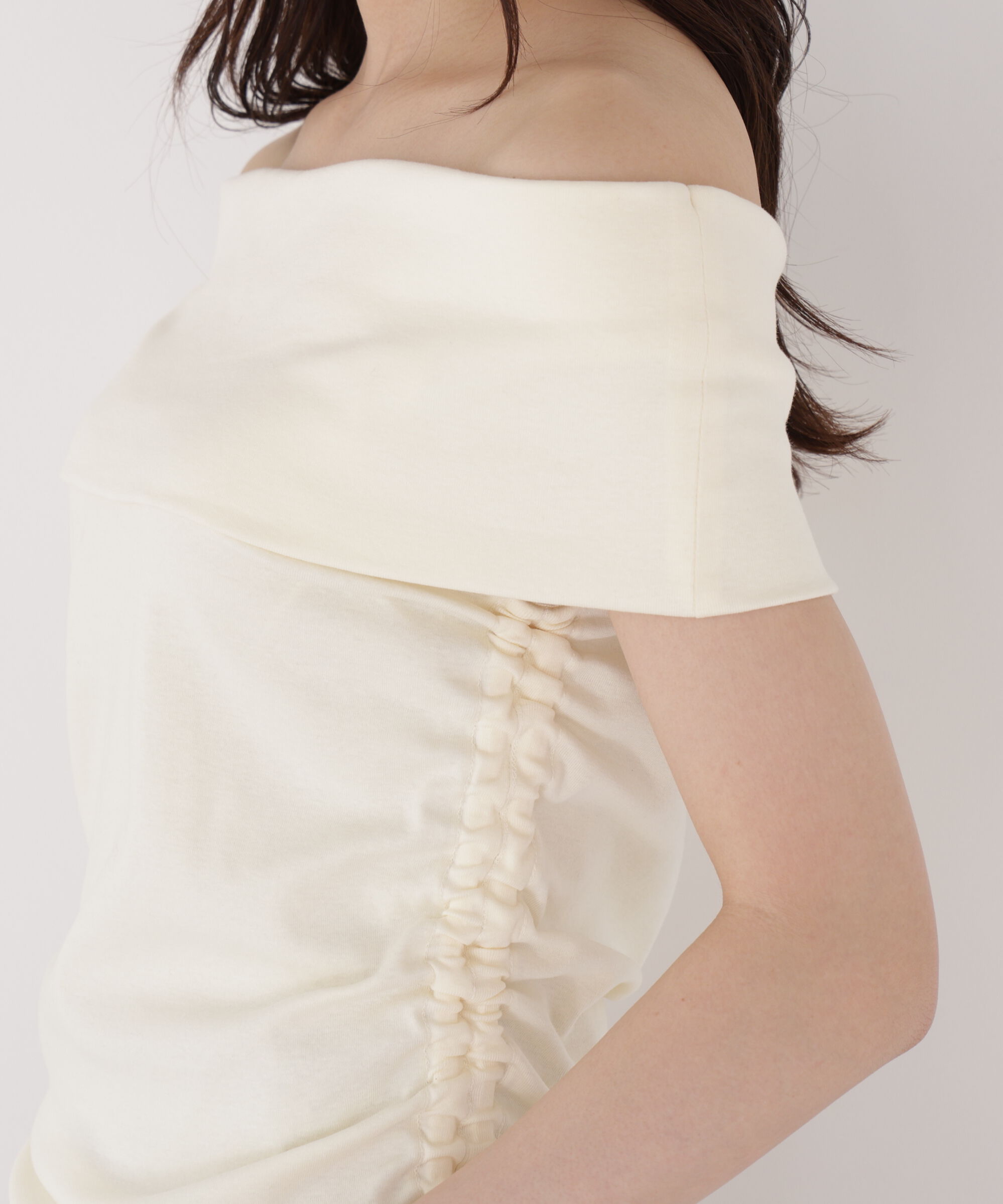 PROPORTION BODY DRESSING「＜a/mie＞ドロストオフショルカットソー」|Tシャツ・カットソー|