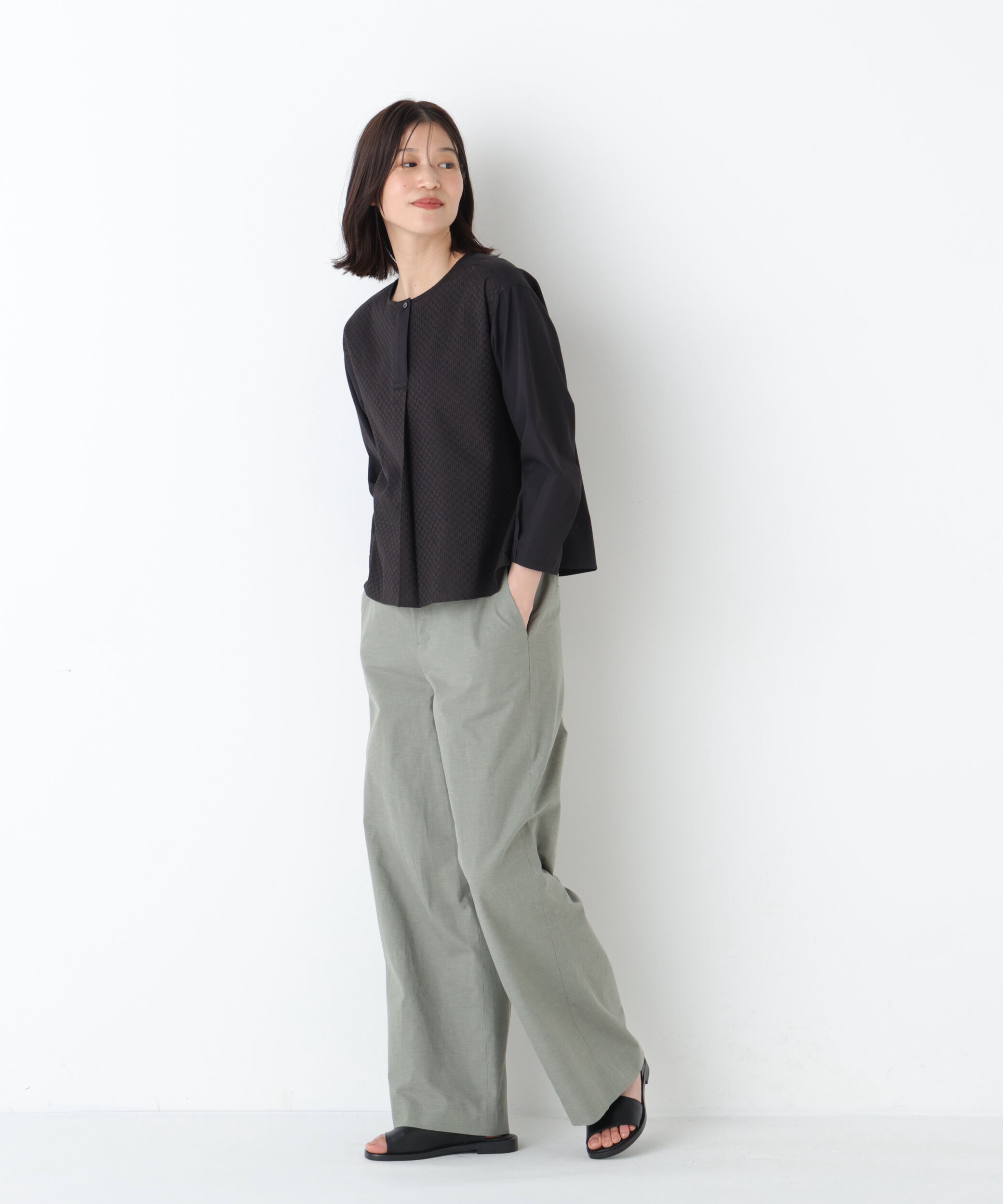  「◆《洗える / Good Price》 カラミレーススキッパーブラウス」|シャツ・ブラウス|