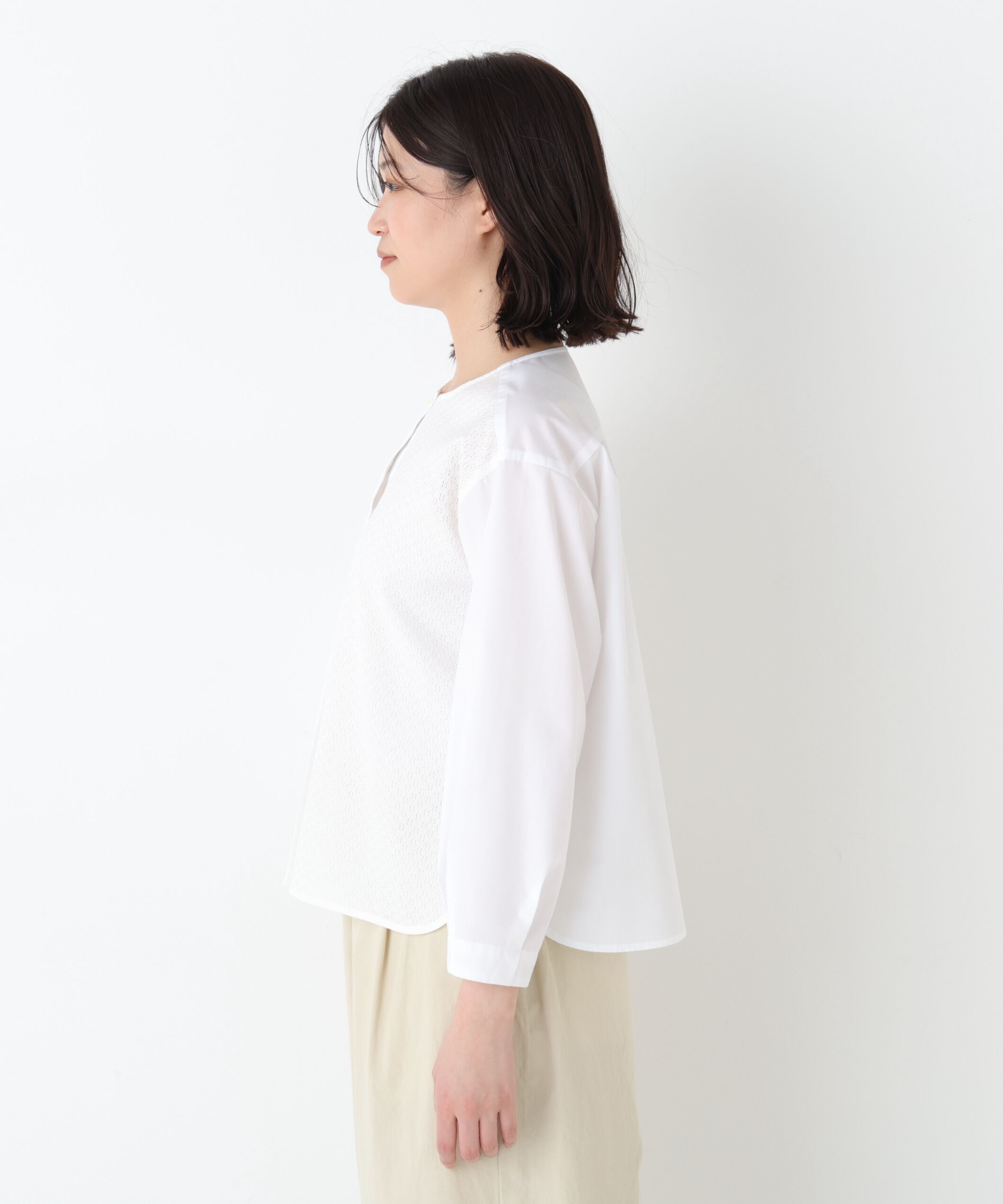  「◆《洗える / Good Price》 カラミレーススキッパーブラウス」|シャツ・ブラウス|