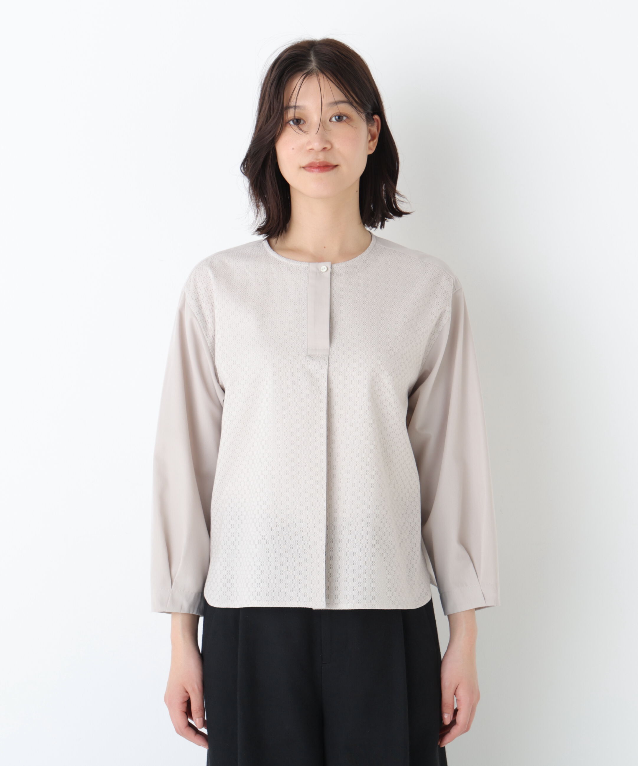  「◆《洗える / Good Price》 カラミレーススキッパーブラウス」|シャツ・ブラウス|
