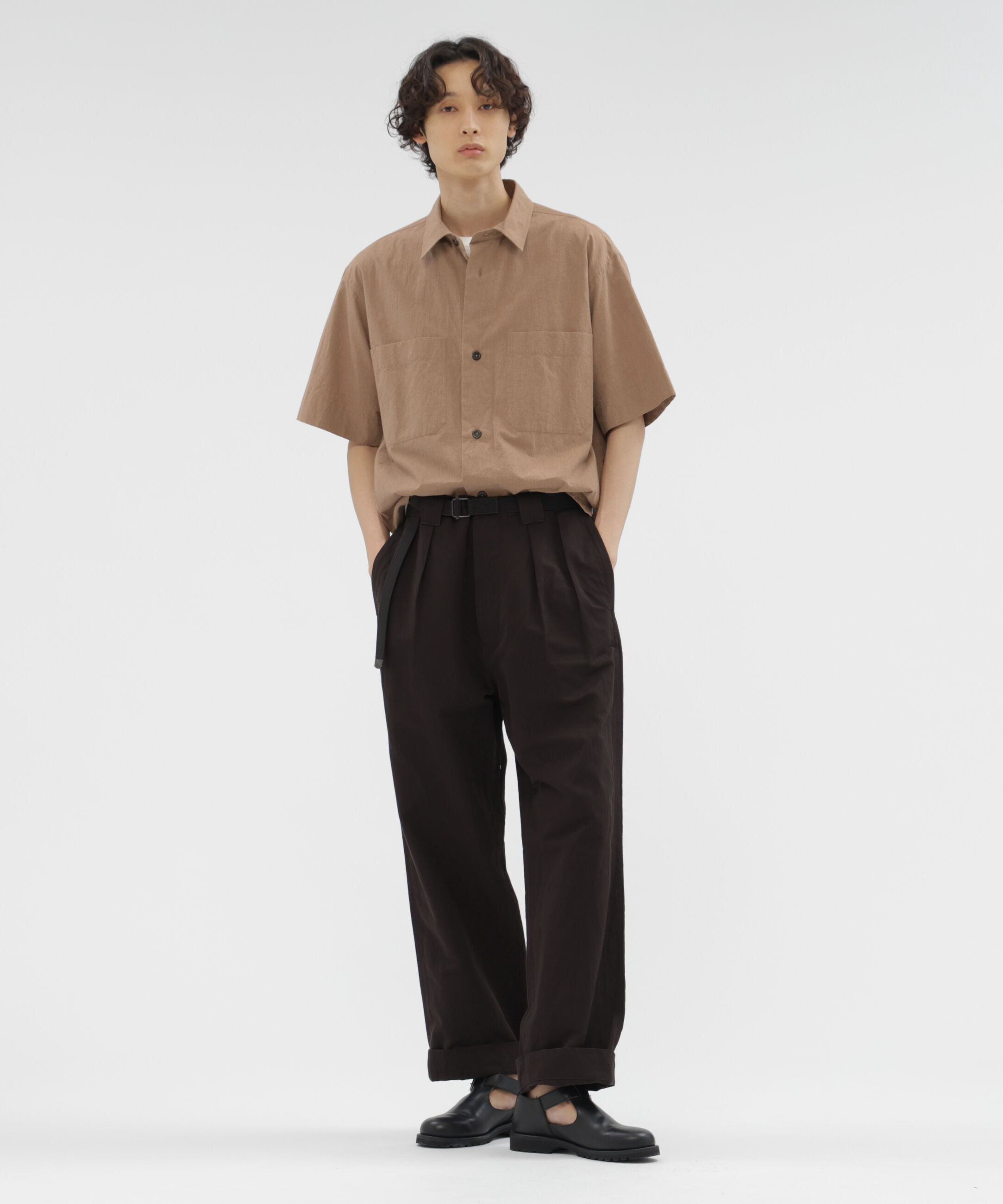 MARGARET HOWELL「MELANGE COTTON POPLIN SHIRT」|シャツ・ブラウス|