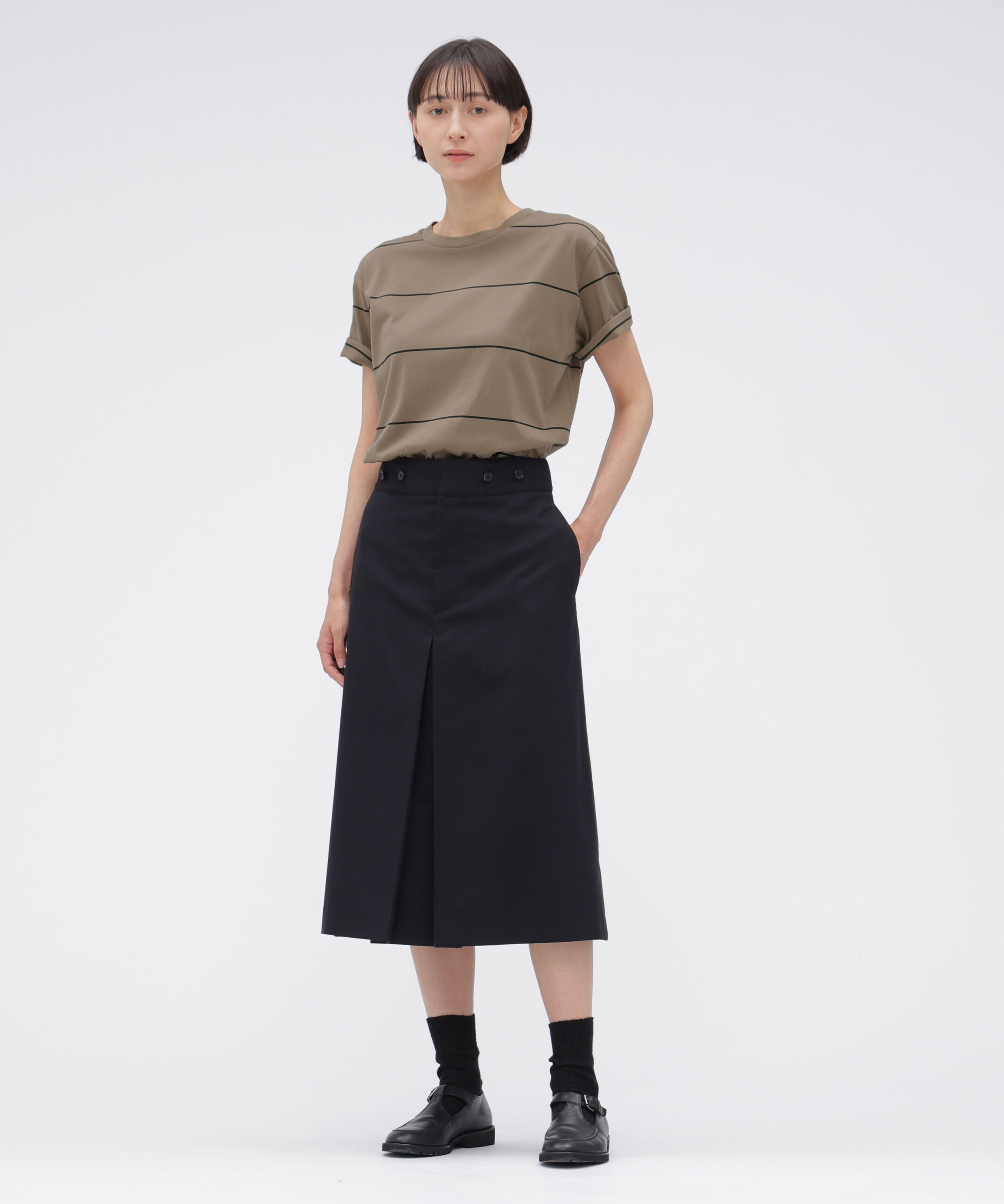  「FINE COTTON STRIPE JERSEY TOP」|Tシャツ・カットソー|
