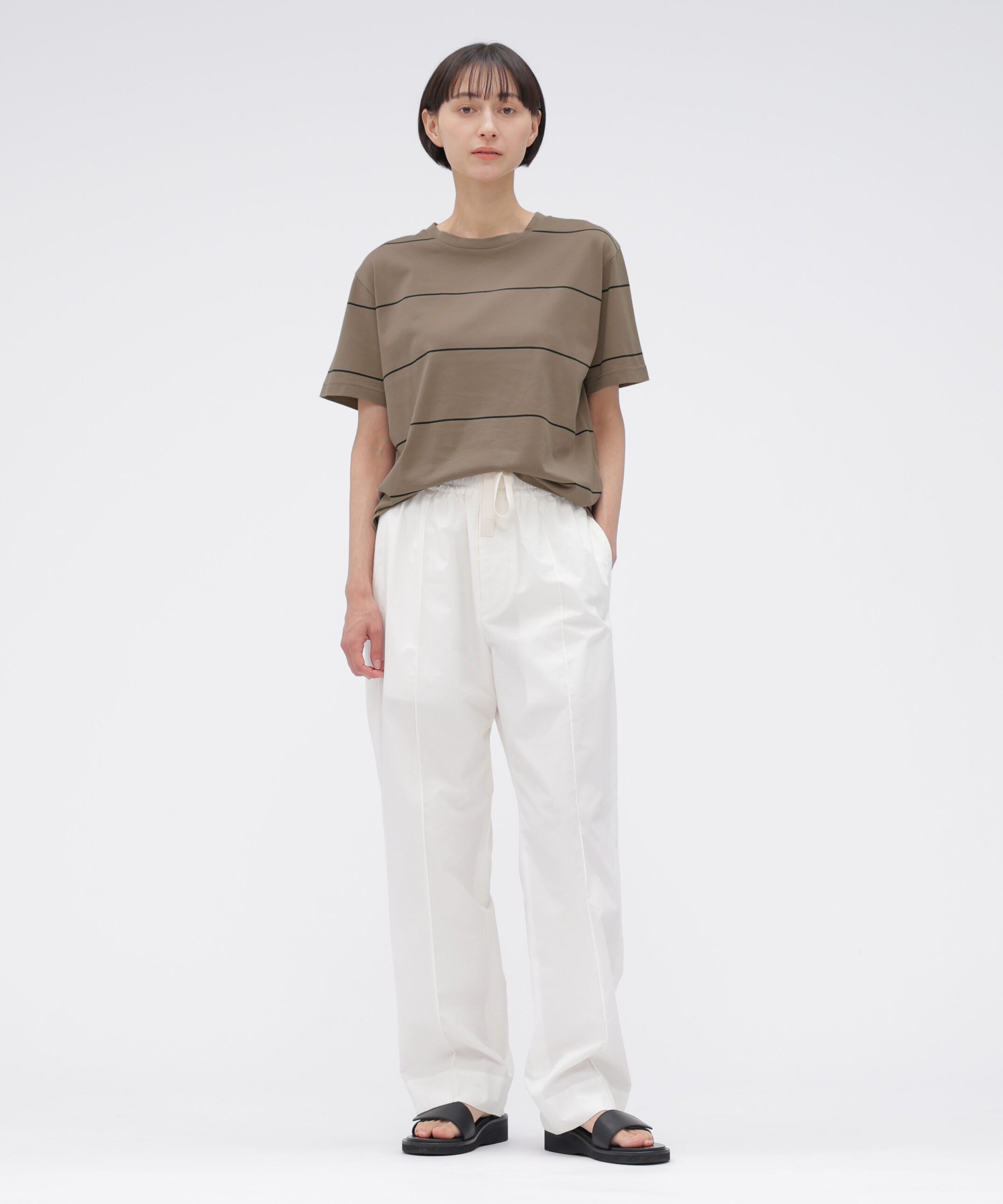  「FINE COTTON STRIPE JERSEY TOP」|Tシャツ・カットソー|