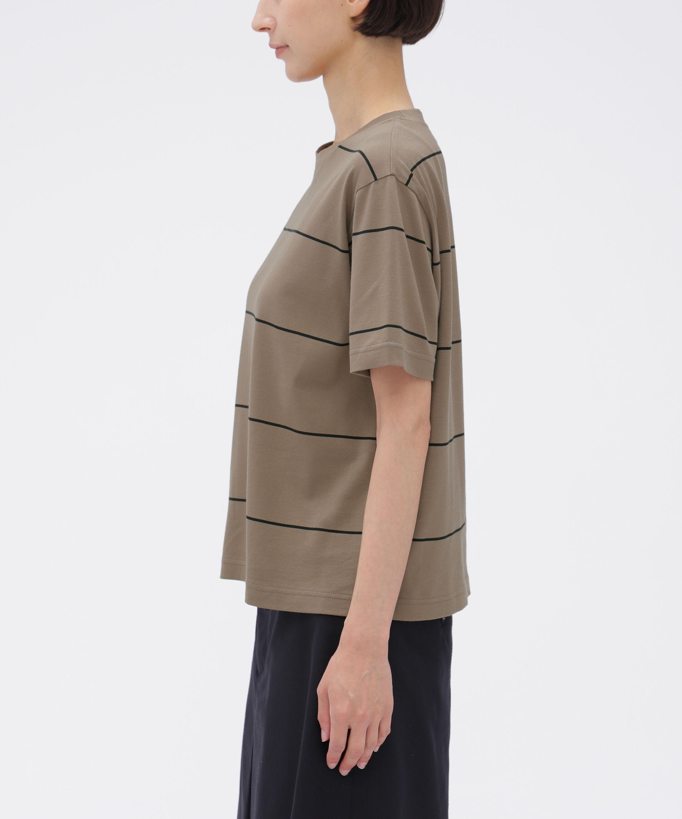  「FINE COTTON STRIPE JERSEY TOP」|Tシャツ・カットソー|