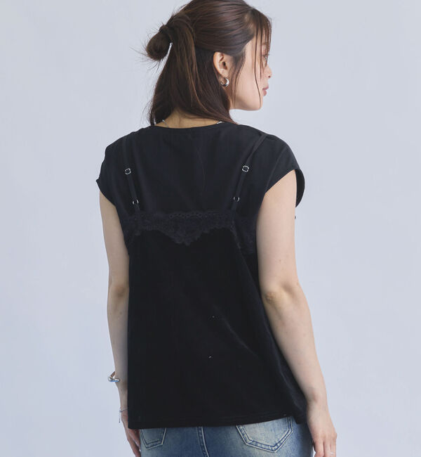 archives「レーストリムベロアビスチェ&times;フレンチＴＥＥ　ＳＥＴ」|カーディガン|