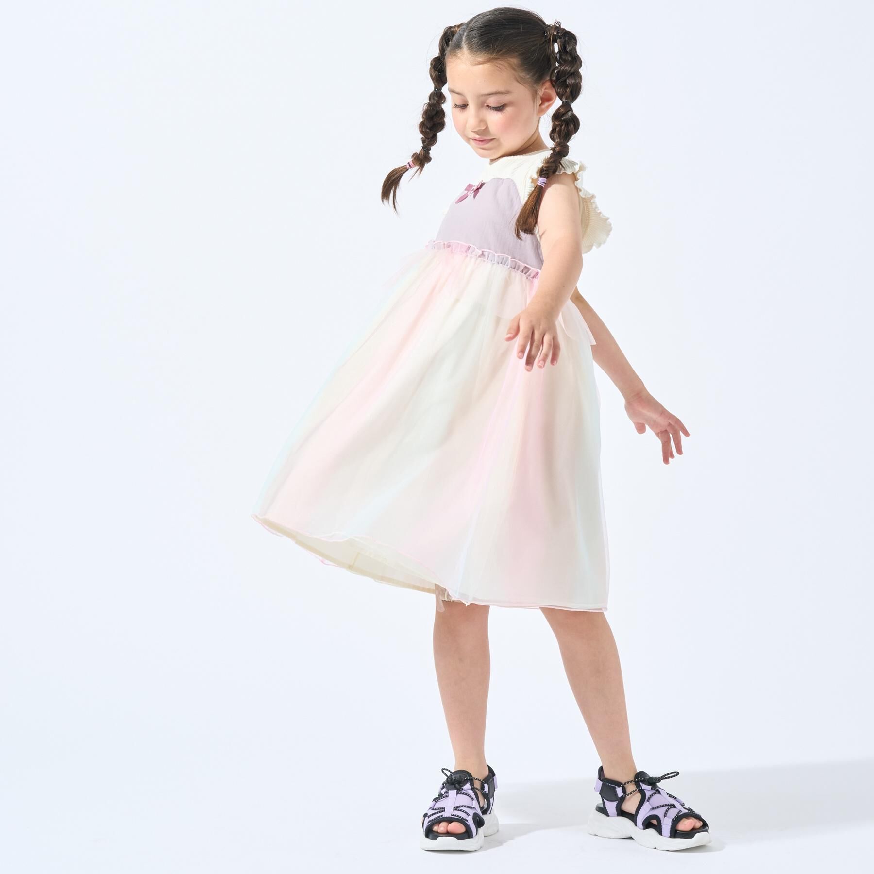 SHOO･LA･RUE「【100-120cm】おんなのこの憧れ プリンセス風チュールドレス」|ワンピース|