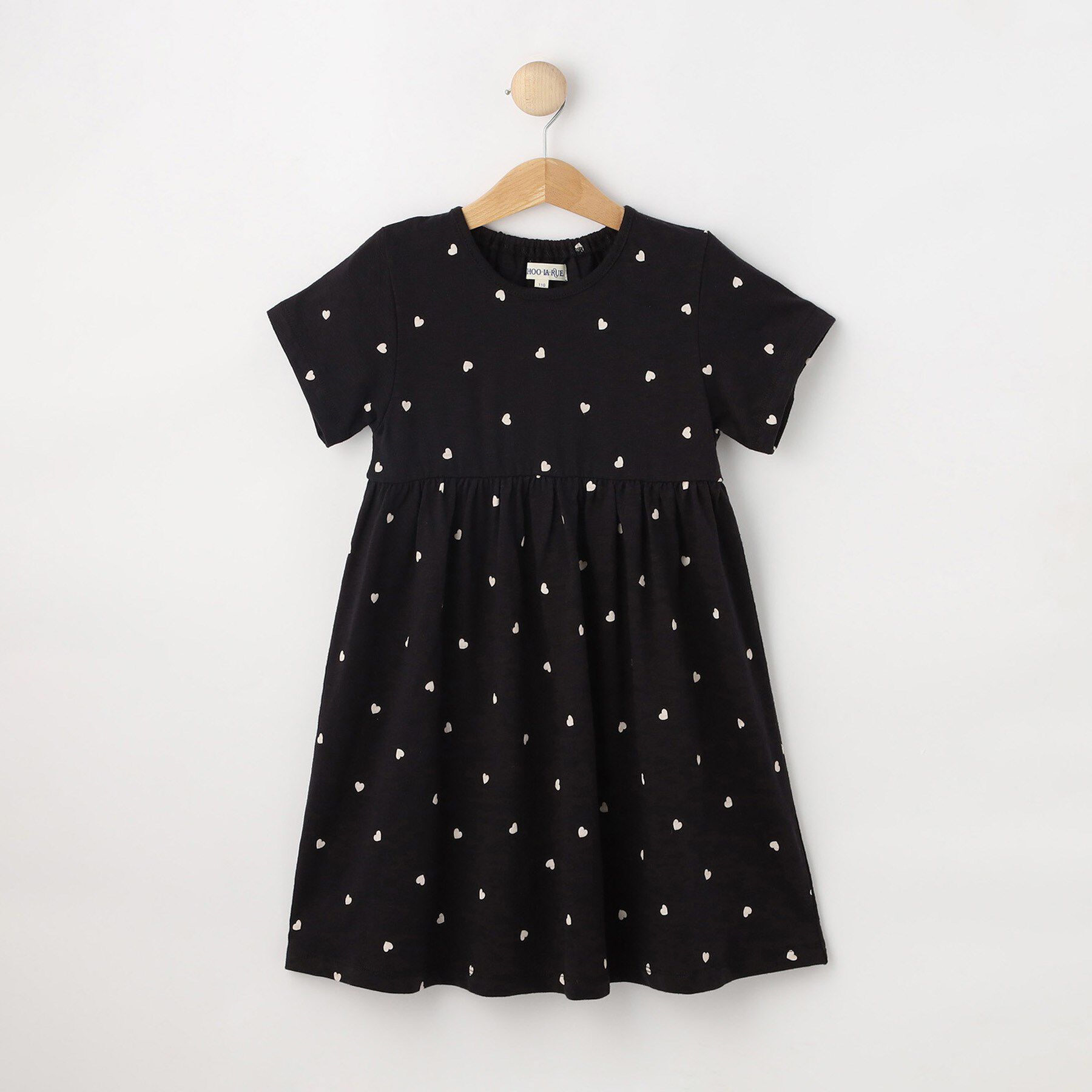 SHOO･LA･RUE「【100-150cm】アソート総柄カットワンピース」|ワンピース|ブラック(119)