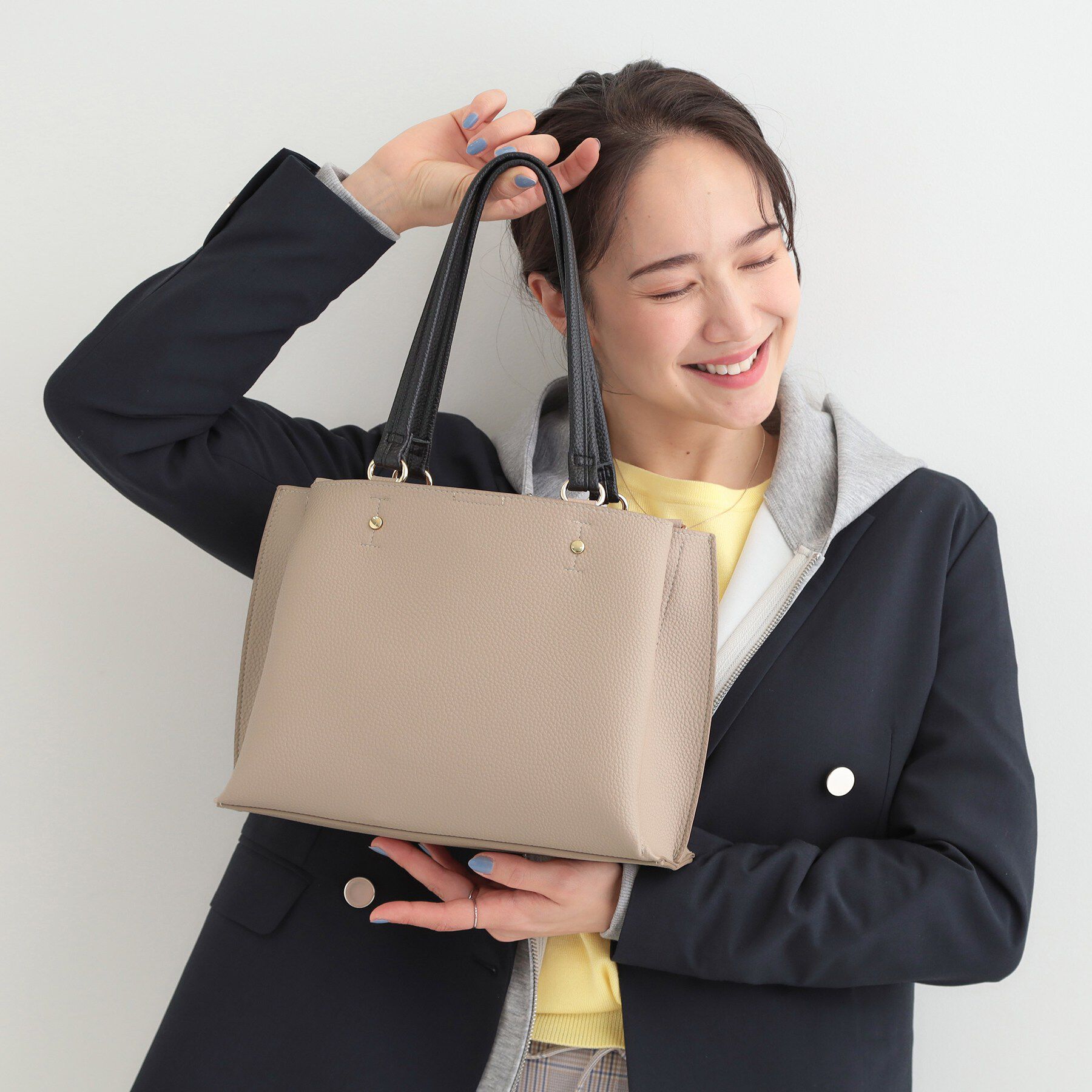 SHOO･LA･RUE「【軽量/2WAY】ふわっと軽いミニトートバッグ」|トートバッグ|ベージュ(552)