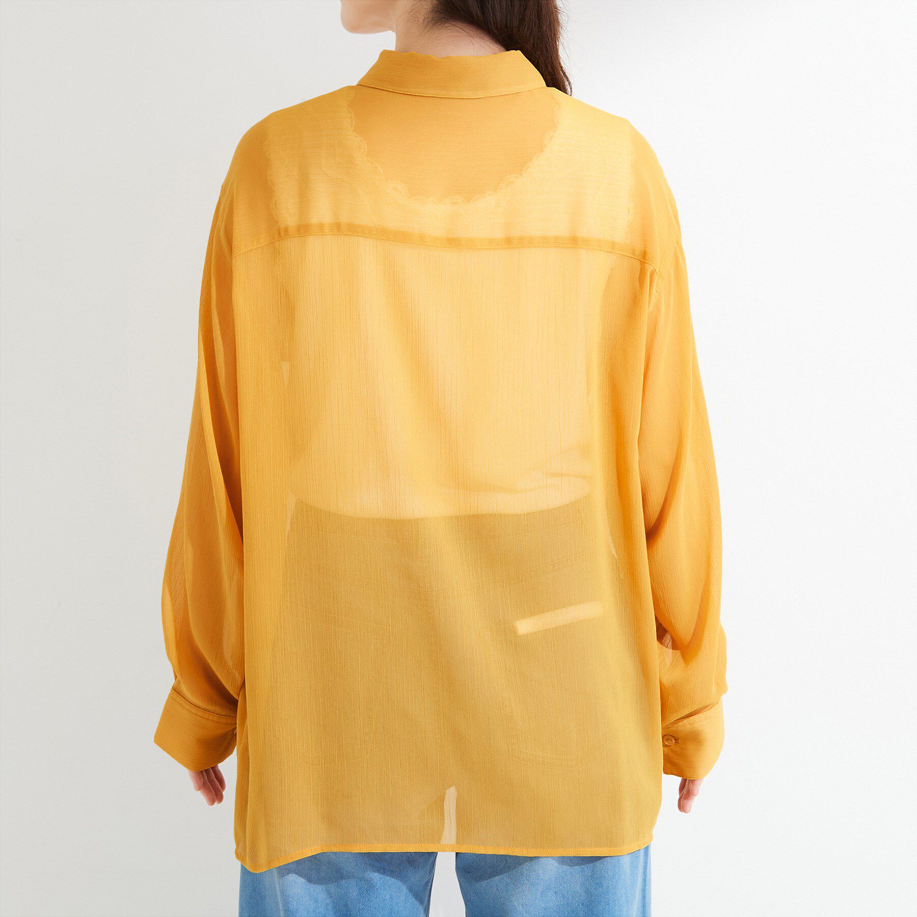 SHOO･LA･RUE「【洗濯機可】ダブルポケット 楊柳しぼしぼシアーシャツ」|シャツ・ブラウス|