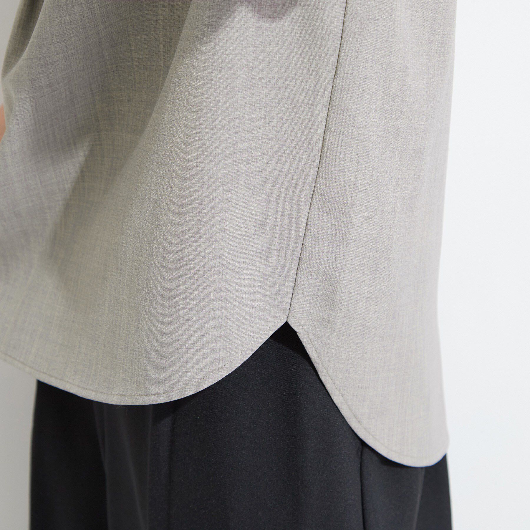 SHOO･LA･RUE「【洗濯後しわになりにくい／インせずきまる】麻調ハシゴレーススキッパーブラウス」|シャツ・ブラウス|