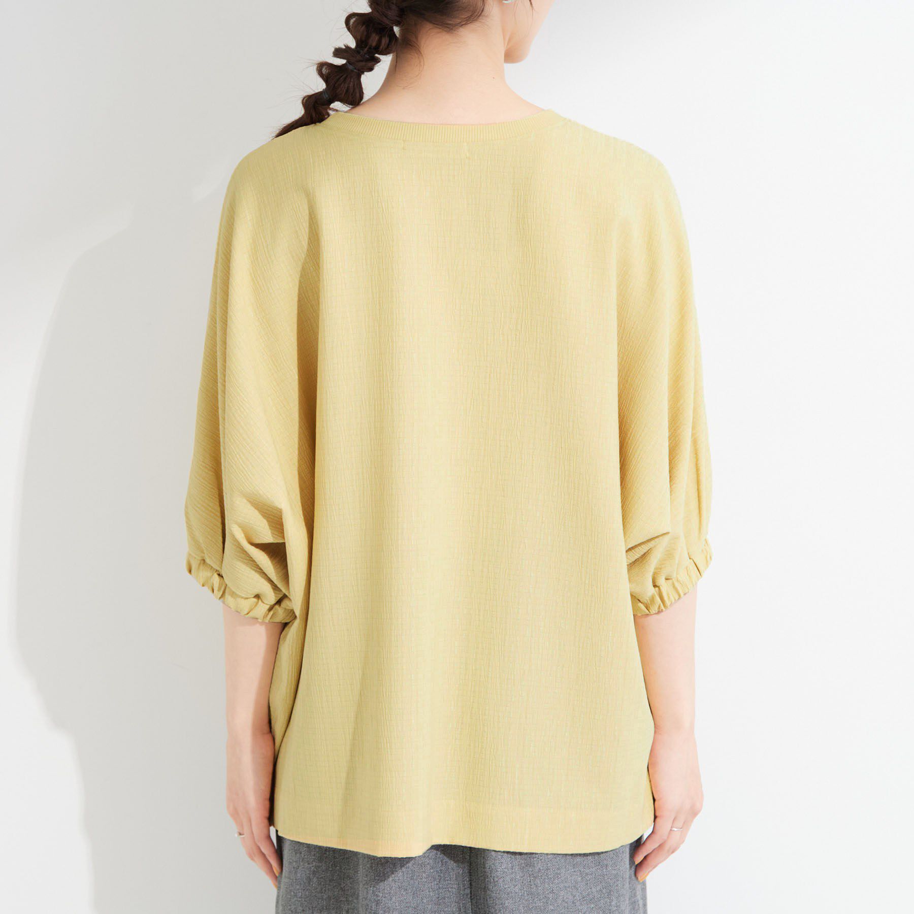SHOO･LA･RUE「【インせず着られる/洗濯後しわになりにくい】シボシボドルマンブラウス」|シャツ・ブラウス|