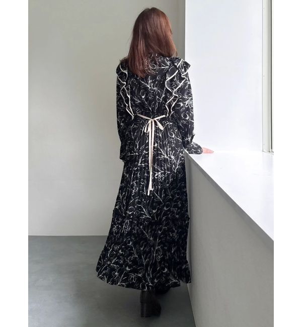 dazzlin「【WEB限定カラーあり】ダブルフリルフラワープリーツワンピース」|ワンピース|
