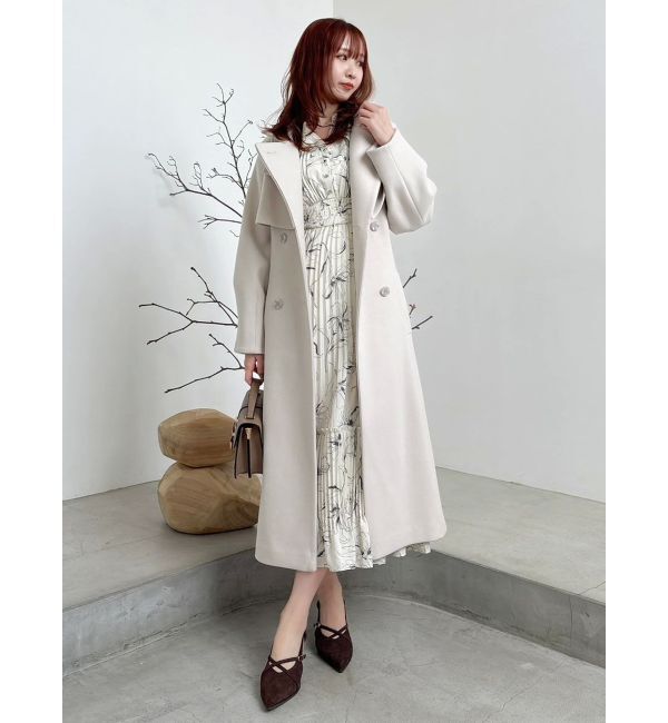 dazzlin「【WEB限定カラーあり】ダブルフリルフラワープリーツワンピース」|ワンピース|