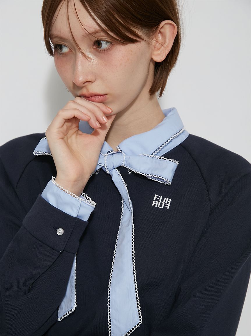 FURFUR「【WEB・一部店舗限定カラー】シャツドッキングボウタイスウェット」|スウェット・ジャージ|