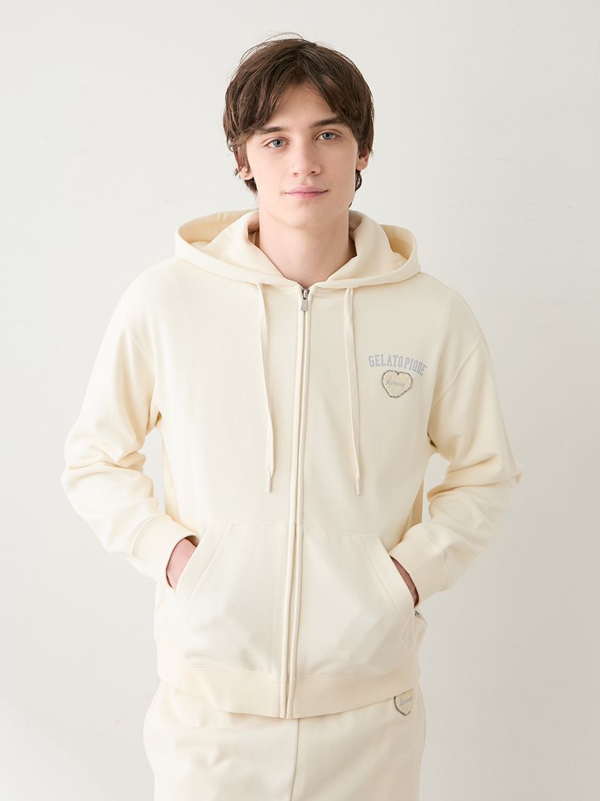GELATO PIQUE HOMME「【HOMME】【抗菌防臭】ハートロゴ裏毛パーカ」|パーカー|