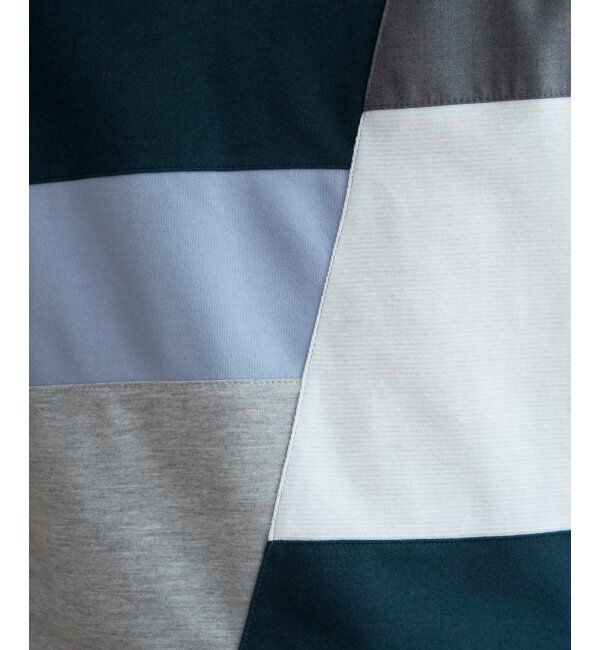 ikka「ブロックスポンチ切り替えTシャツ」|Tシャツ・カットソー|