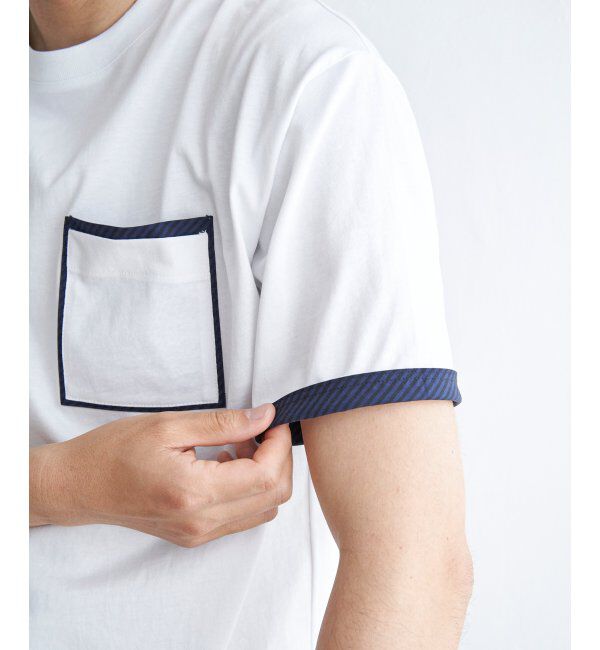 ikka「ストライプＭＩＸポケットＴ」|Tシャツ・カットソー|