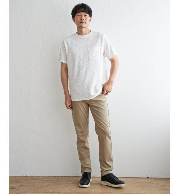 IKKA LOUNGE「リンクスジャカード市松Tシャツ」|Tシャツ・カットソー|