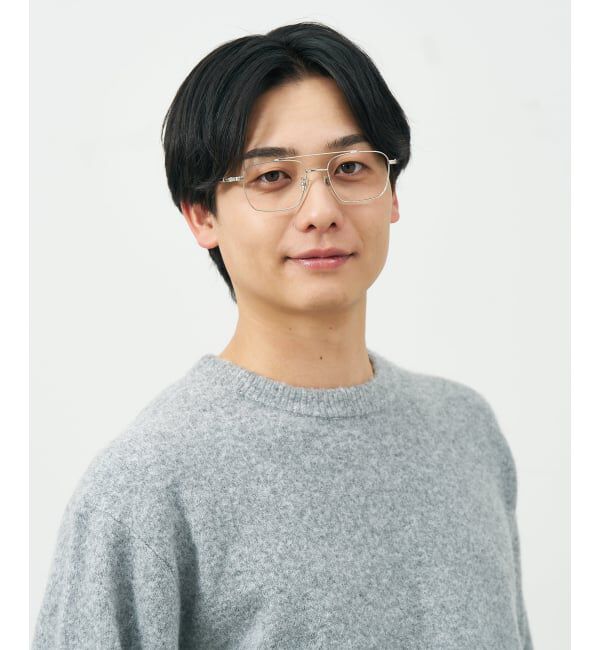  「ツーブリッジ メガネ | メタルフレーム 眼鏡 伊達メガネ 度付き 度なし ユニセックス レンズ交換券付」|メガネ|