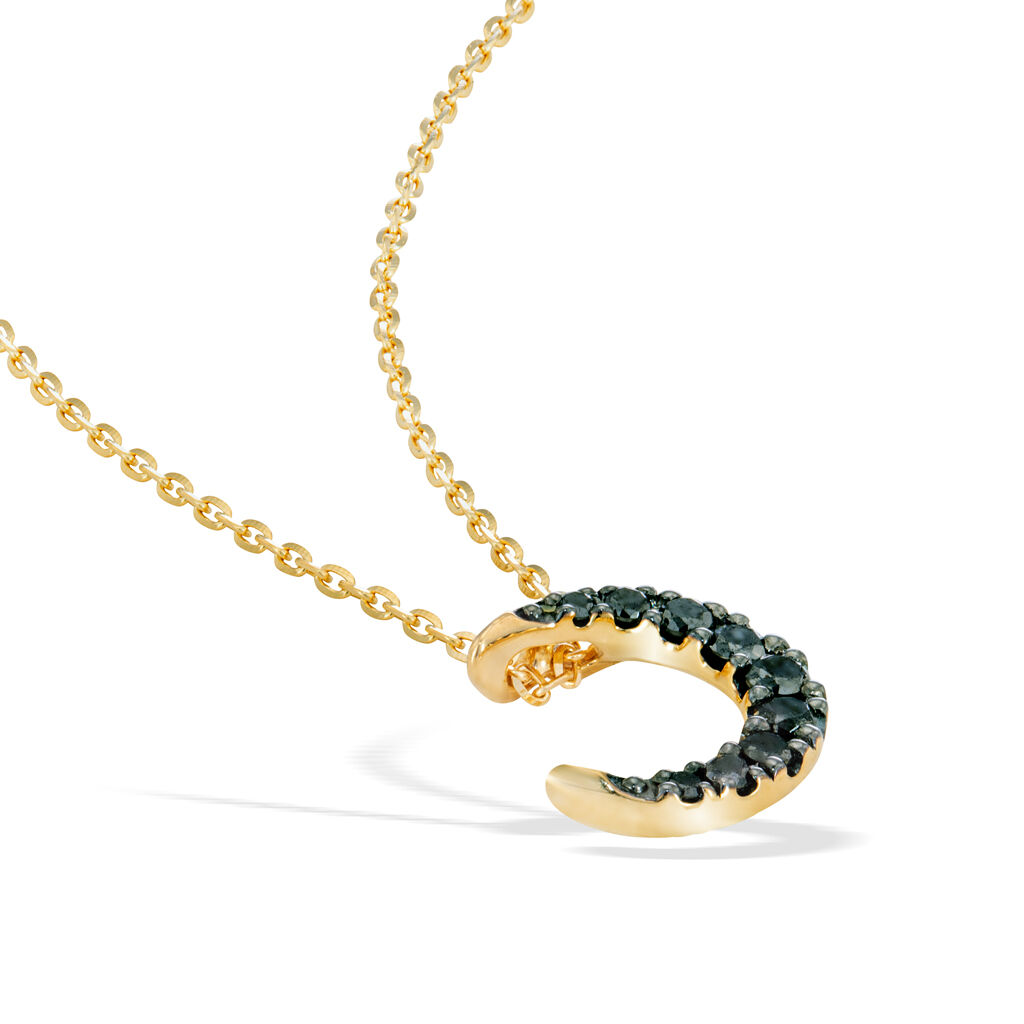 STAR JEWELRY「BLACK DIAMOND MOON NECKLACE」|ネックレス|