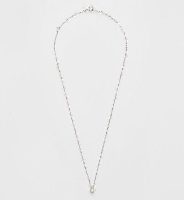 agete「シルバーダイヤモンドネックレス（0.1ct）」|ネックレス|