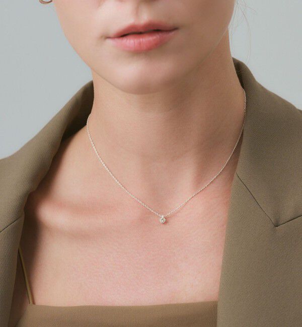 agete「シルバーダイヤモンドネックレス（0.1ct）」|ネックレス|