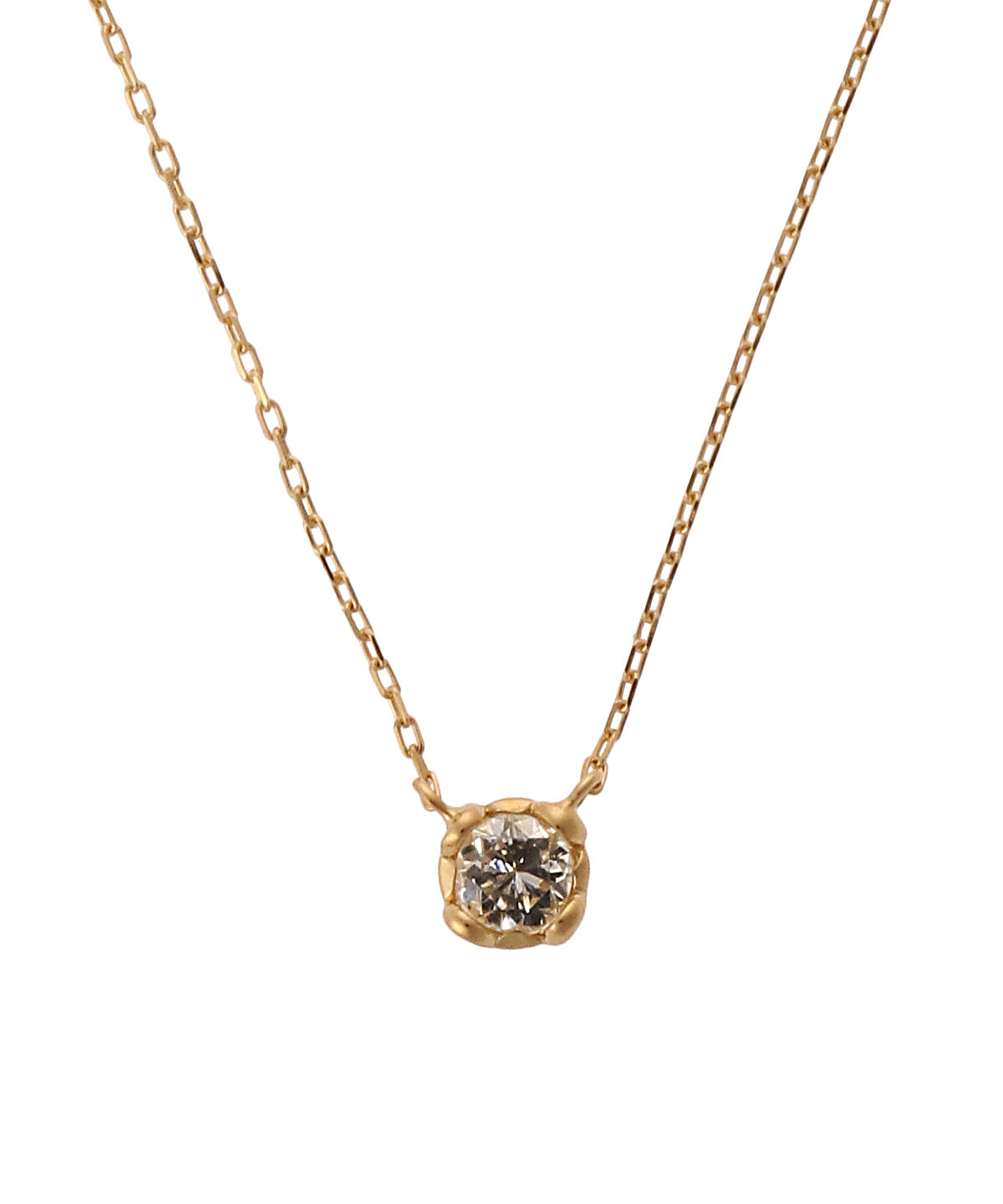 Samantha Tiara「K18 YG 一粒ダイヤモンドハートネックレス (中)」|ネックレス|