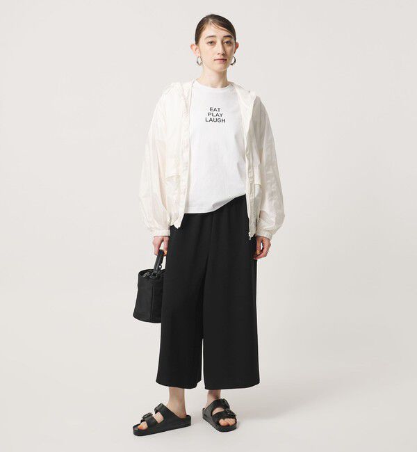 UNITED ARROWS「COMFY クロップド ワイドパンツ ‐防汚 UVカット ウォッシャブル‐」|チノ|