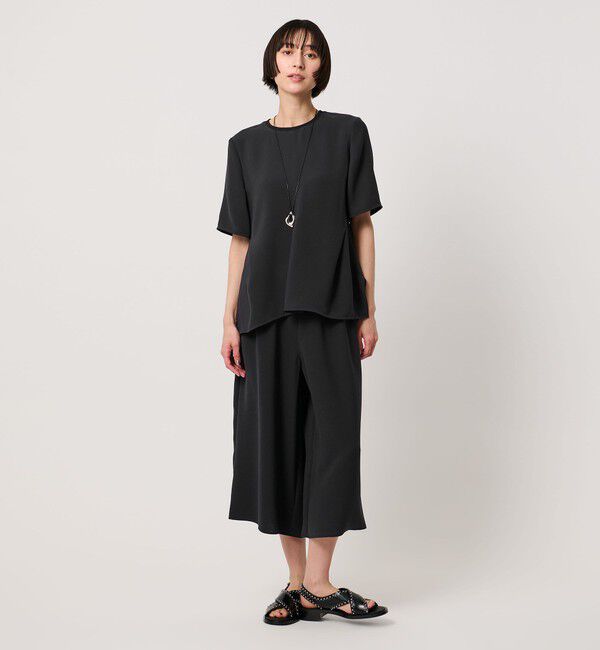 UNITED ARROWS「COMFY クロップド ワイドパンツ ‐防汚 UVカット ウォッシャブル‐」|チノ|