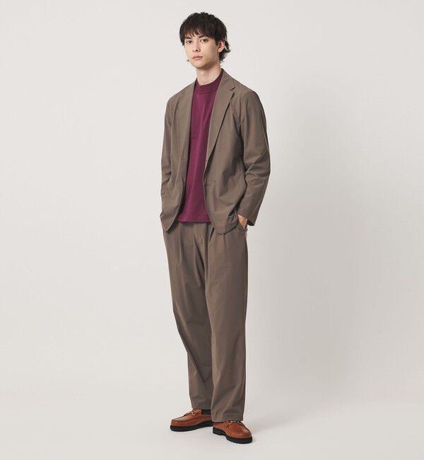 UNITED ARROWS「ナイロン/ポリウレタン エコニール 2プリーツ パンツ タテヨコストレッチ」|チノ|