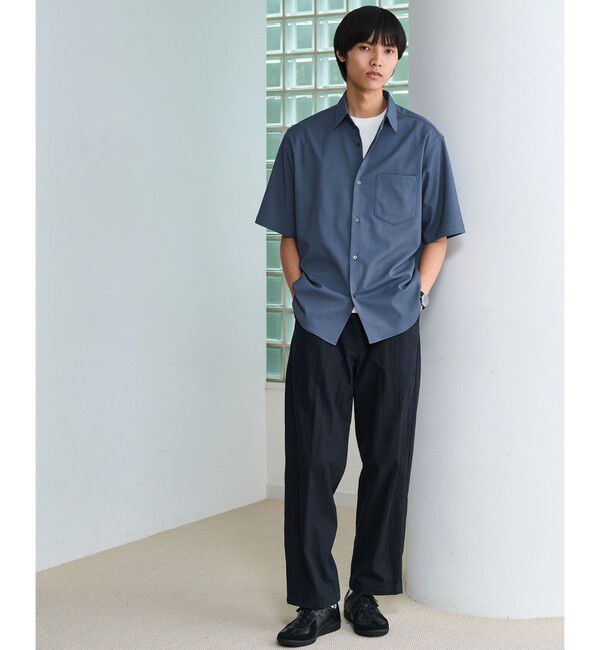 UNITED ARROWS green label relaxing「ポリエステル ドビー ジャストルーズ 半袖 シャツ -接触冷感・吸水速乾・ストレッチ-」|シャツ・ブラウス|