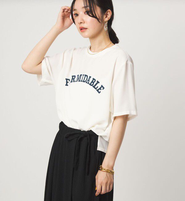 UNITED ARROWS green label relaxing「【WEB限定】＜at ease＞ジョーゼット プリント カットソー  吸水速乾」|Tシャツ・カットソー|
