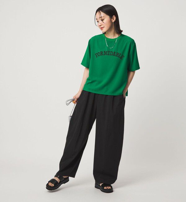 UNITED ARROWS green label relaxing「【WEB限定】＜at ease＞ジョーゼット プリント カットソー  吸水速乾」|Tシャツ・カットソー|
