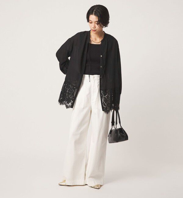 UNITED ARROWS green label relaxing「【結論シリーズ】ミルフィーユレースブラウス」|シャツ・ブラウス|