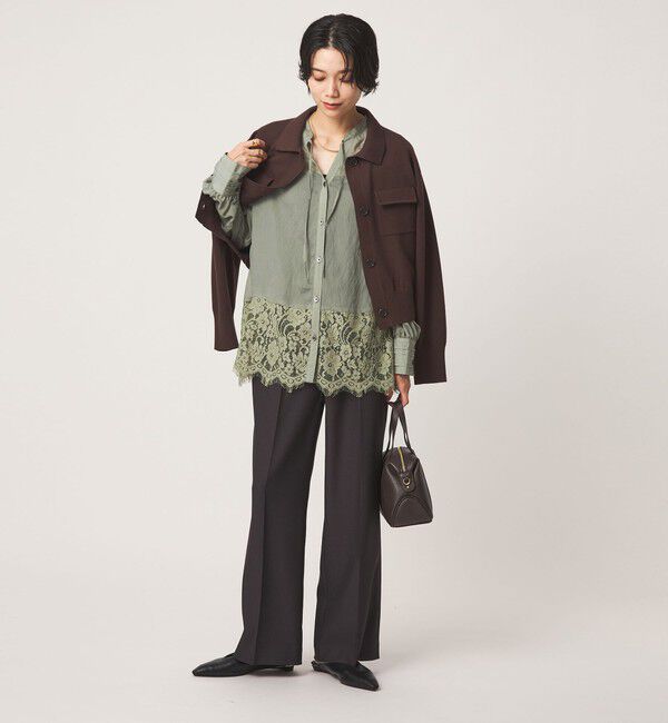 UNITED ARROWS green label relaxing「【結論シリーズ】ミルフィーユレースブラウス」|シャツ・ブラウス|