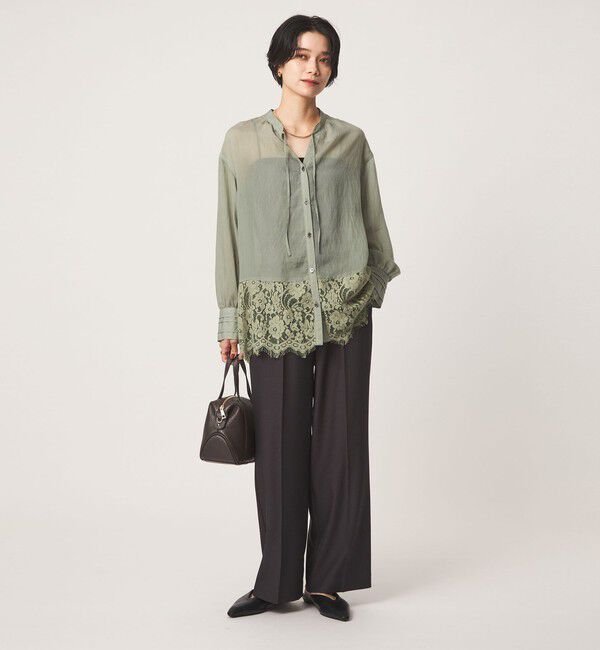 UNITED ARROWS green label relaxing「【結論シリーズ】ミルフィーユレースブラウス」|シャツ・ブラウス|