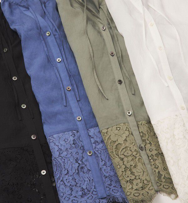 UNITED ARROWS green label relaxing「【結論シリーズ】ミルフィーユレースブラウス」|シャツ・ブラウス|