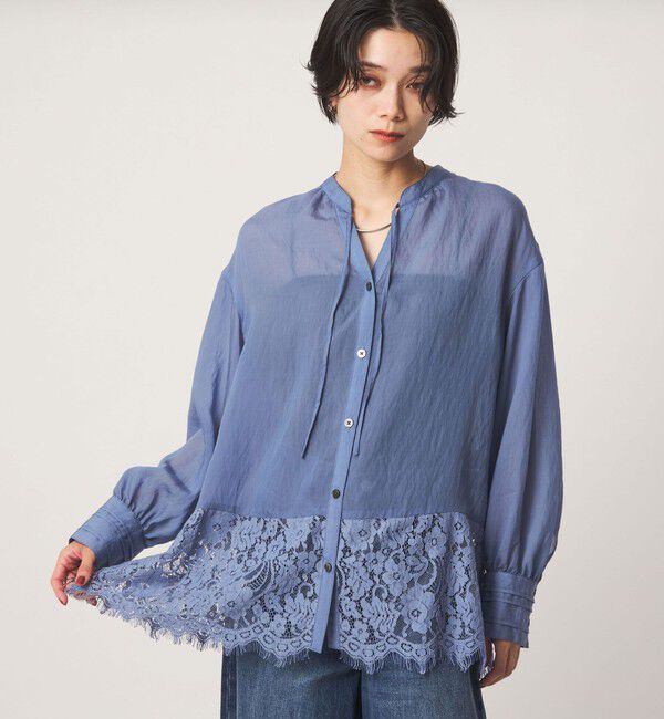 UNITED ARROWS green label relaxing「【結論シリーズ】ミルフィーユレースブラウス」|シャツ・ブラウス|