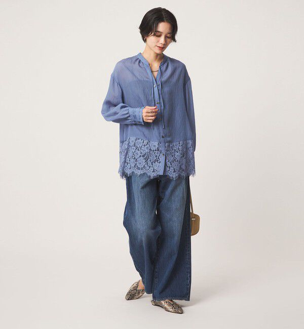 UNITED ARROWS green label relaxing「【結論シリーズ】ミルフィーユレースブラウス」|シャツ・ブラウス|